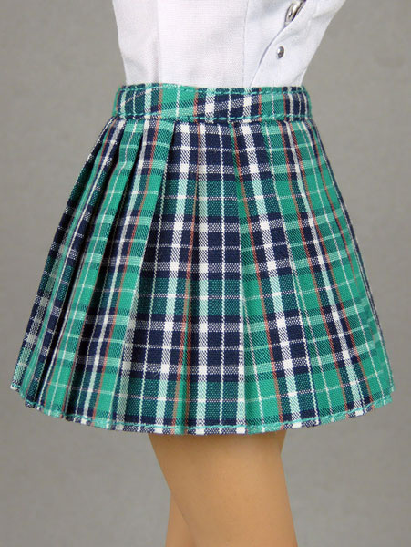 Nouveau Toys Uniform Series - 1/6 Scale Female Green Tartan Plaid Skirt Ver#2